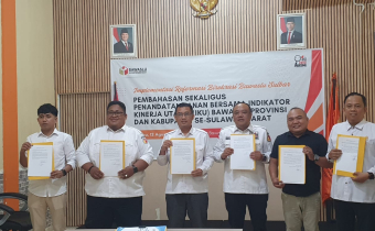Satukan Langkah, Bawaslu Mamuju Menghadiri Penandatanganan Indikator Kinerja Utama (IKU) Tahun 2026