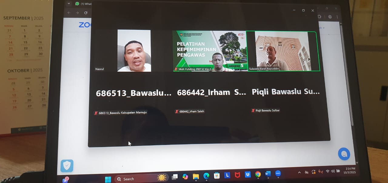 Menyatukan Langkah Demi Kinerja yang Solid, Bawaslu Mamuju Ikuti Rapat Persiapan Penguatan Kelembagaan